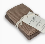 Hazelnut Knitted Dish Cloths - Set of 2