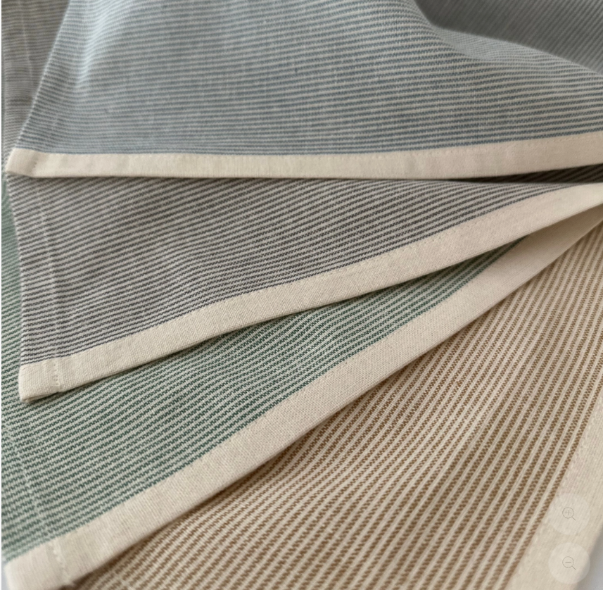 Pinstripe Tea Towel - Pepper