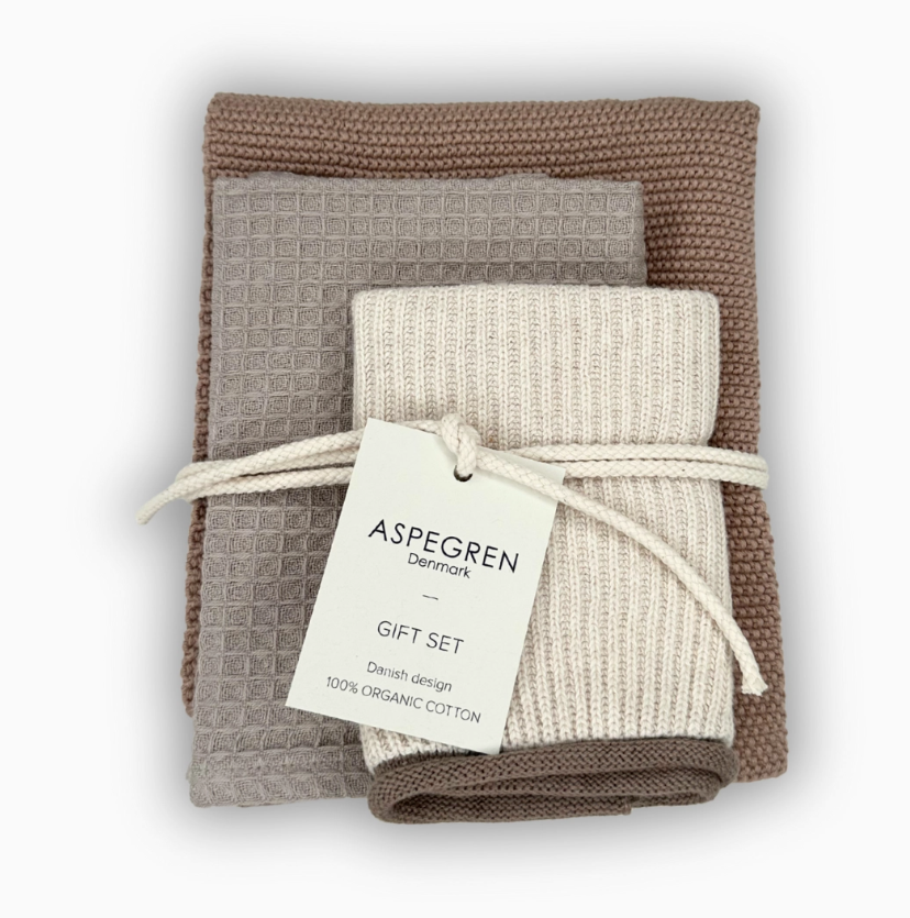 Brown Sugar Tea Towel & Dish Cloth Gift Set