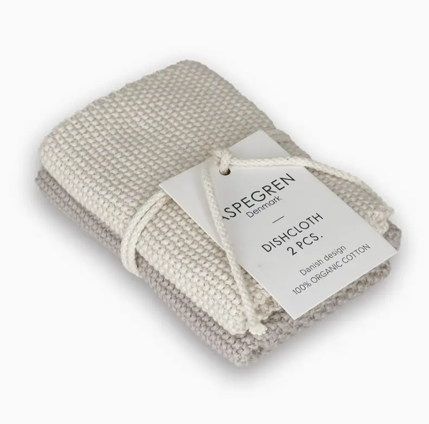 Birch Knitted Dishcloths - Set of 2