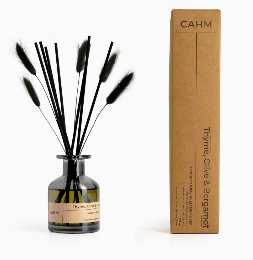 Thyme, Olive & Bergamot Reed Diffuser - Black