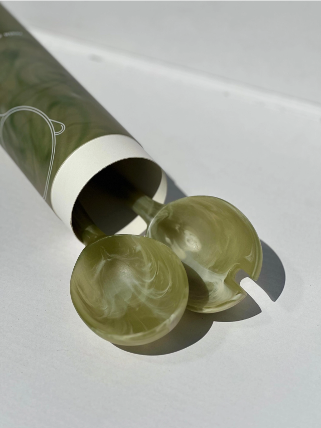 Maegan Salad Servers - Olive