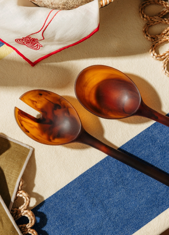 Maegen Salad Servers - Amber