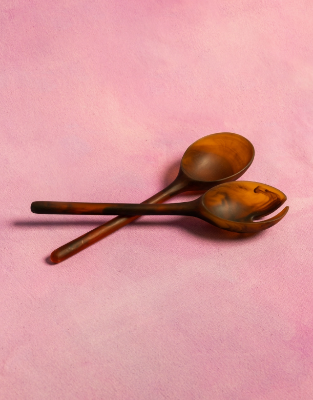Maegen Salad Servers - Amber