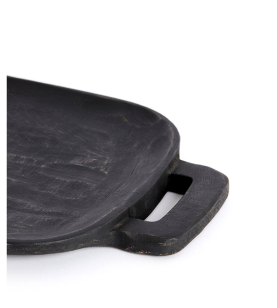Irsina Mango Wood Board with Handles - Black