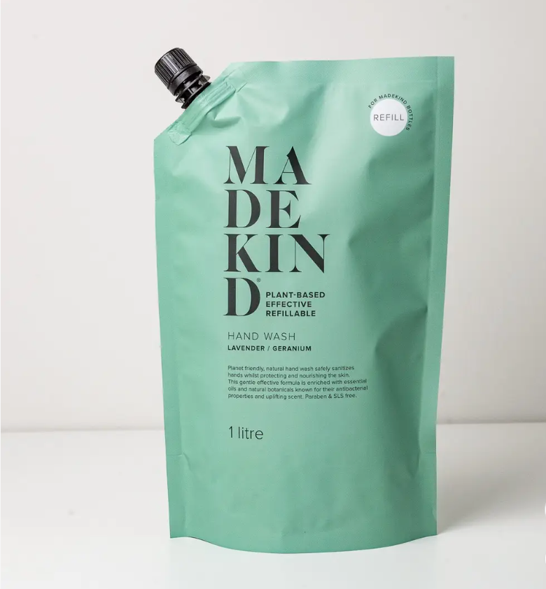 MadeKind Natural Hand Wash - Lavender & Geranium - 1ltr (Refill)
