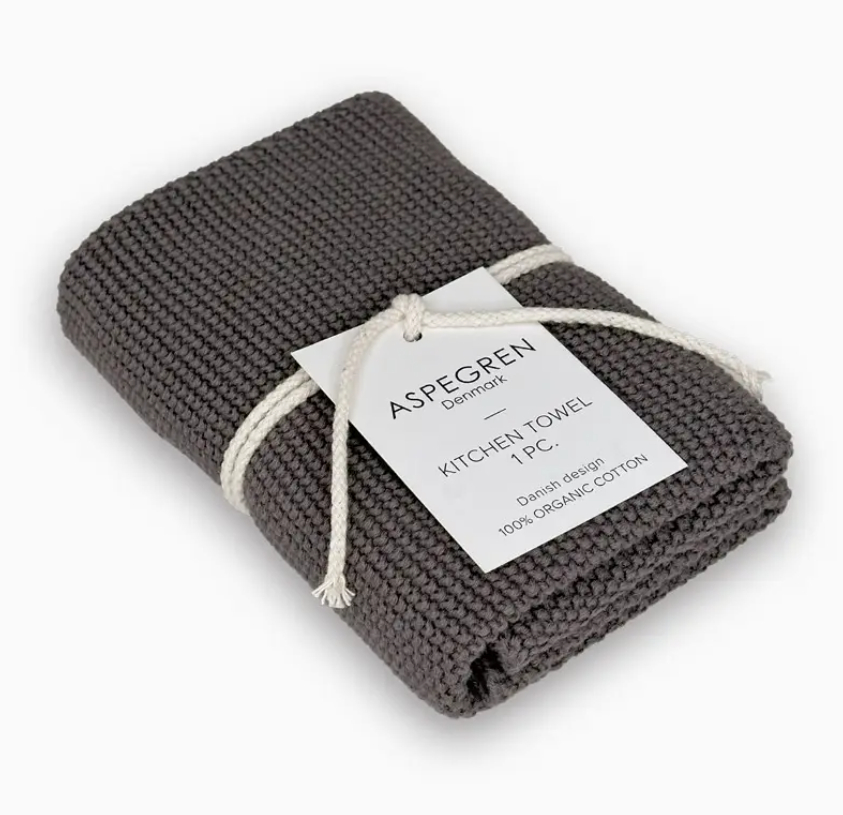 Knitted Kitchen Towel - Steel Grey