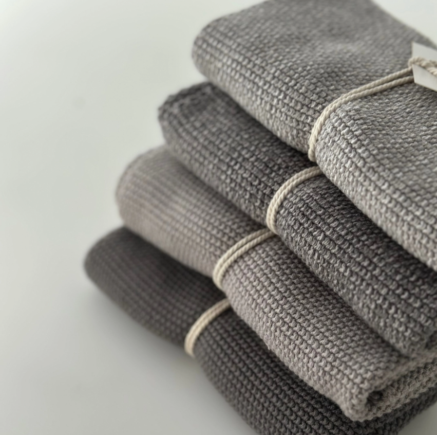 Knitted Kitchen Towel - Steel Grey