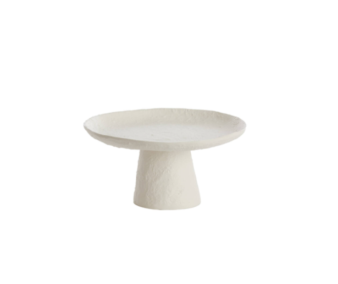 Ota Cream Dish on Stand