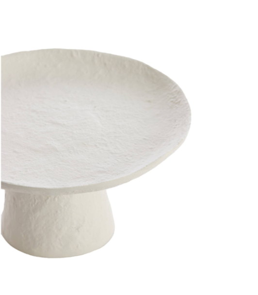 Ota Cream Dish on Stand