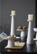 Ota Cream Dish on Stand