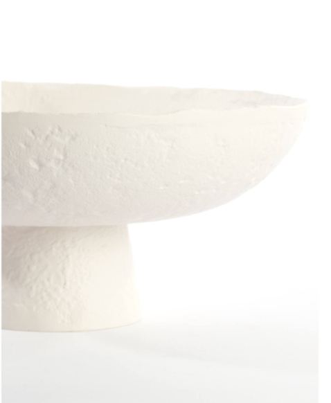 Ota Cream Bowl on Stand - Large
