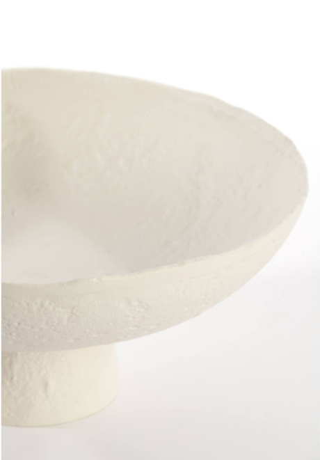 Ota Cream Bowl on Stand - Large