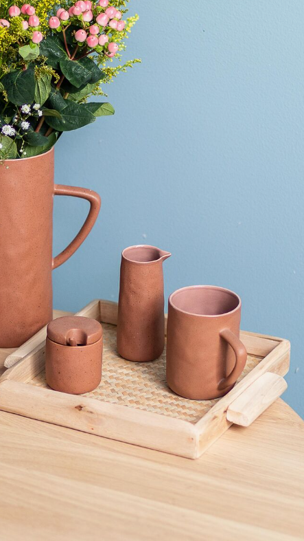 Tam Terracotta Stoneware Pouring Carafe