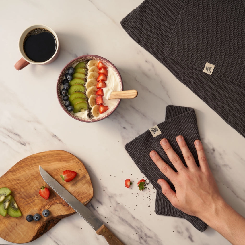 Hand Towel - Slate Grey 100% Organic Cotton