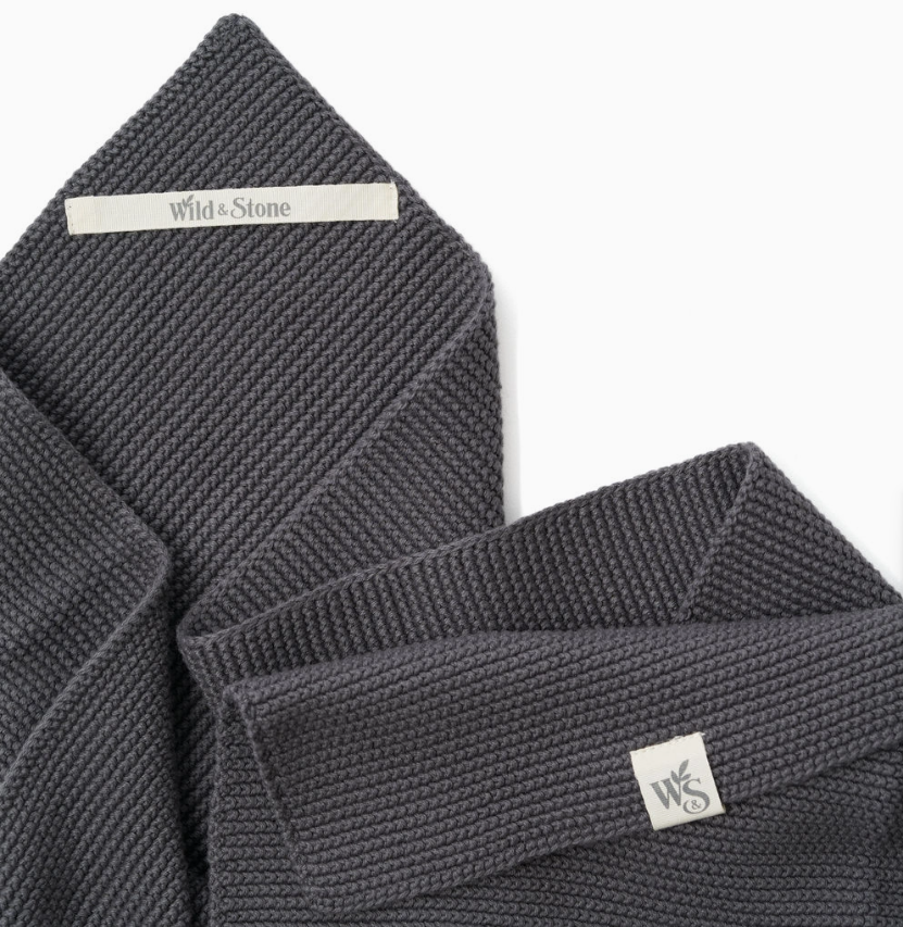 Hand Towel - Slate Grey 100% Organic Cotton