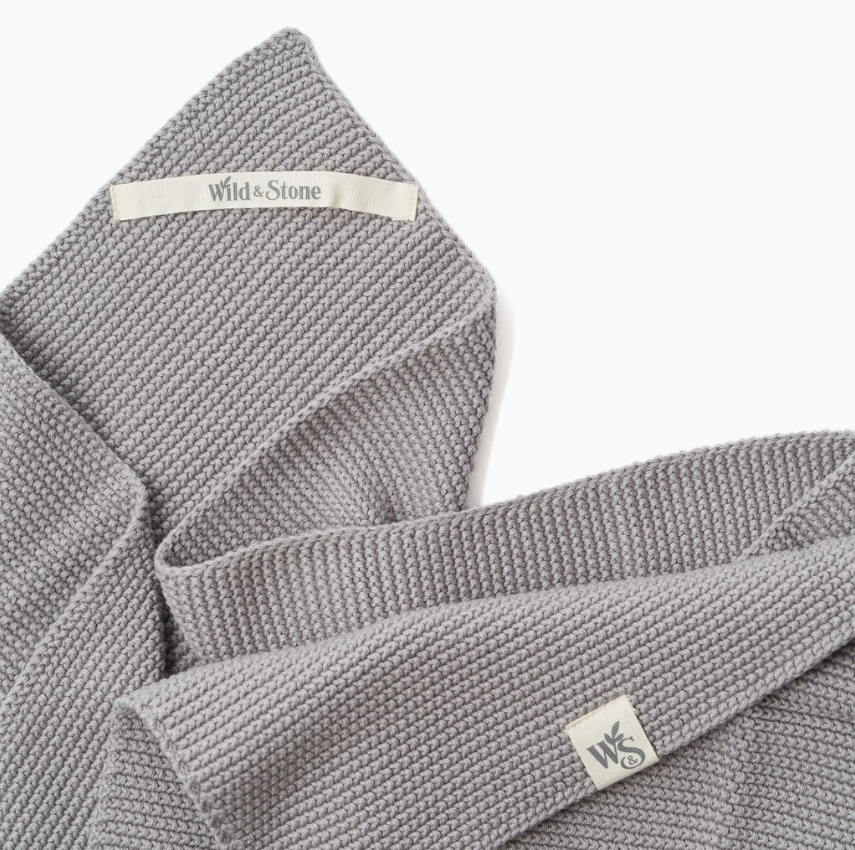 Hand Towel - Dove Grey 100% Organic Cotton