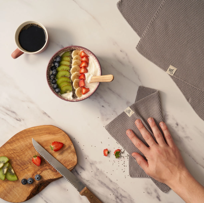 Hand Towel - Dove Grey 100% Organic Cotton