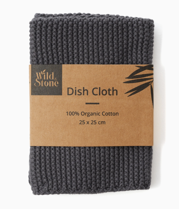 Dish Cloth - Slate Grey 100% Organic Cotton