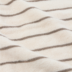 Hebden Narrow Stripe 100% Cotton Hand Towel - Mole