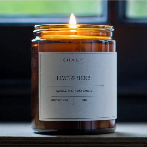 CHALK Amber Jar Candle - Lime & Herb