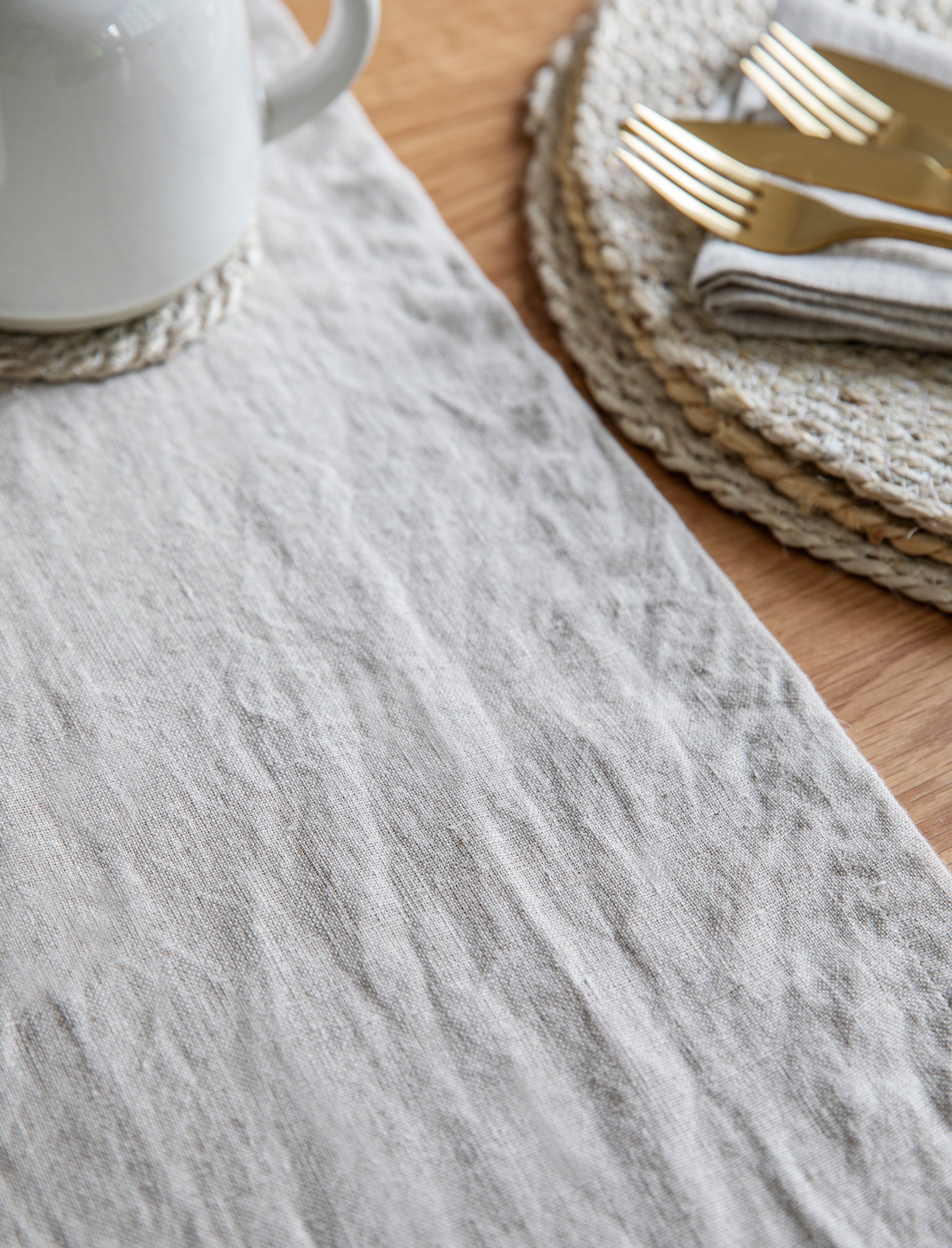 Classic Linen Table Runner - Natural