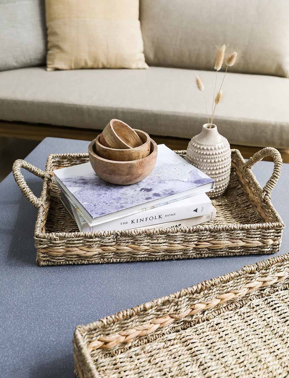 Bayford Natural Woven Tray Set