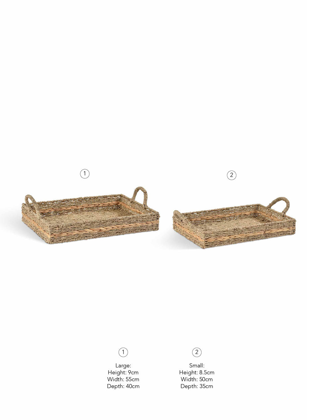 Bayford Natural Woven Tray Set