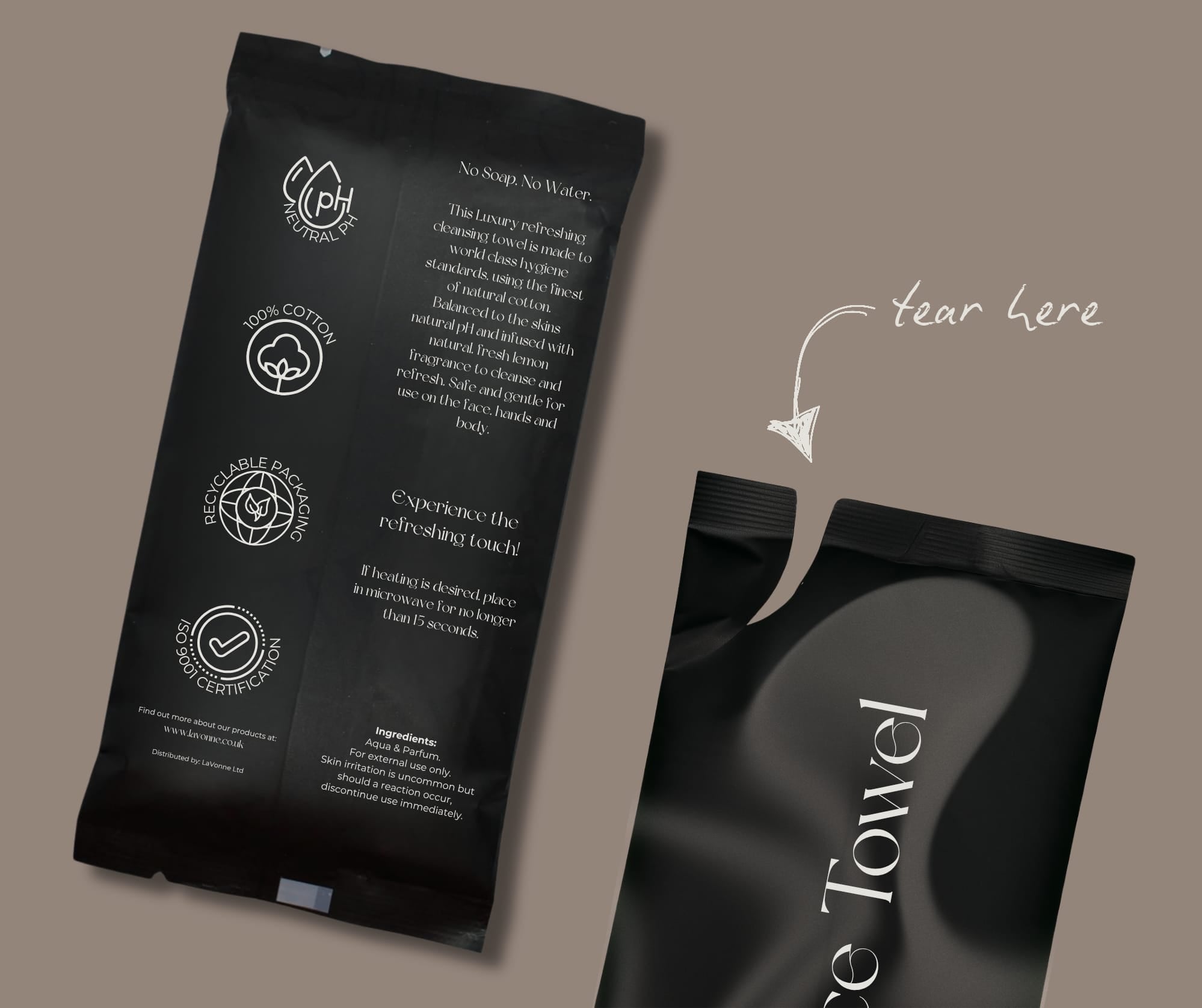 Luxury Oshibori Wet Face Towels - 25pk