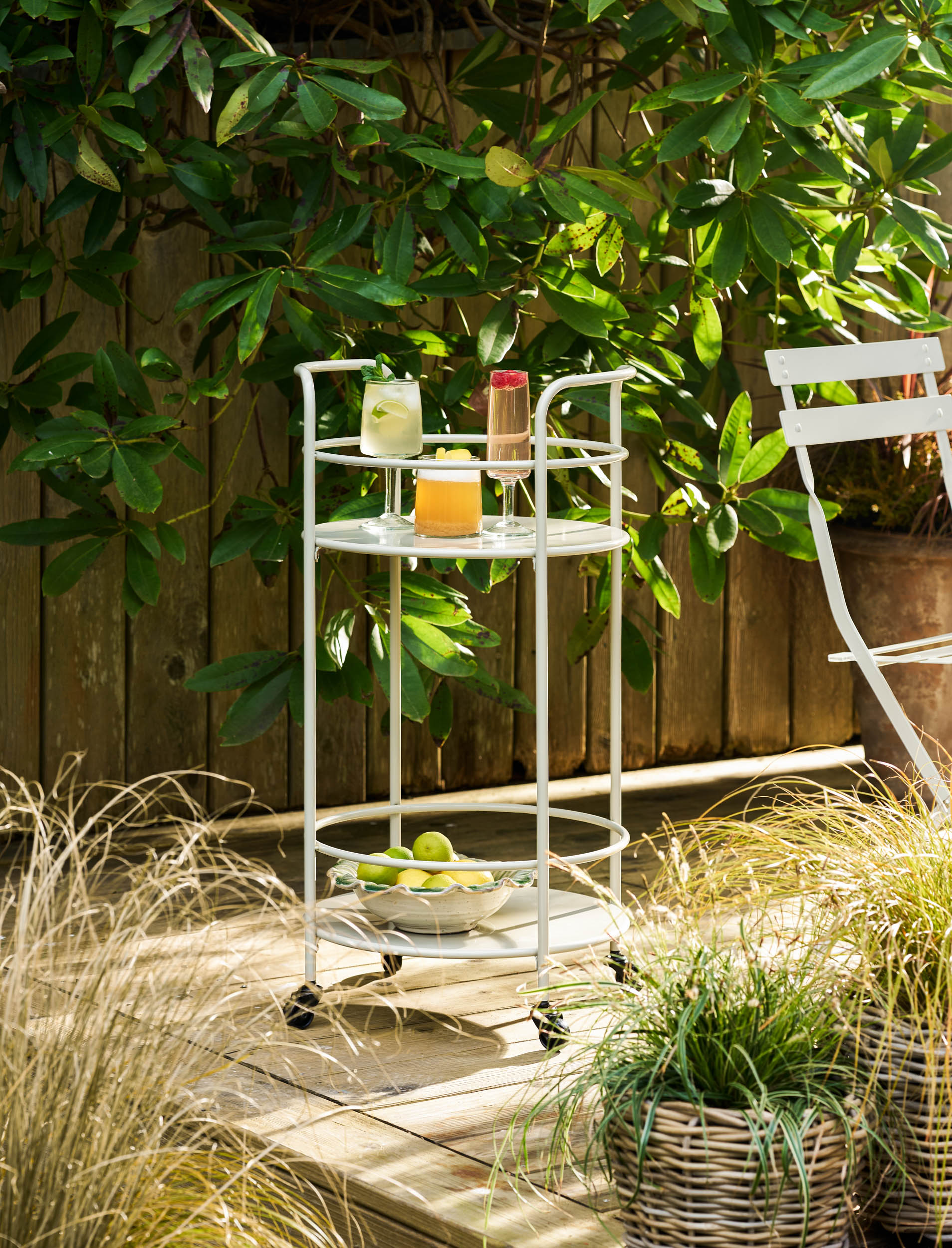Rive Droite Drinks Trolley - Powder Coated Steel (Clay)