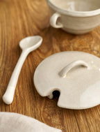 Chalgrove Sugar Bowl With Spoon - Stoneware (Natural)