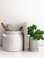 Ravello White Pot With Handles - 21cm