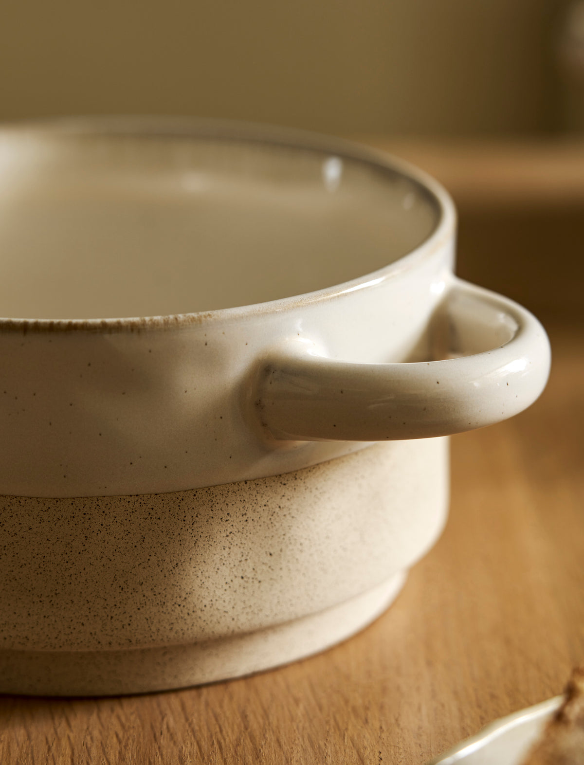 Blandon Half Glazed Bowls Stoneware (White)