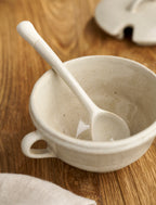 Chalgrove Sugar Bowl With Spoon - Stoneware (Natural)